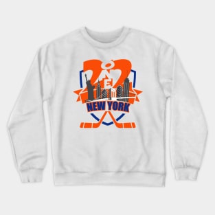 212 New York Hockey Blue/Orange Crewneck Sweatshirt